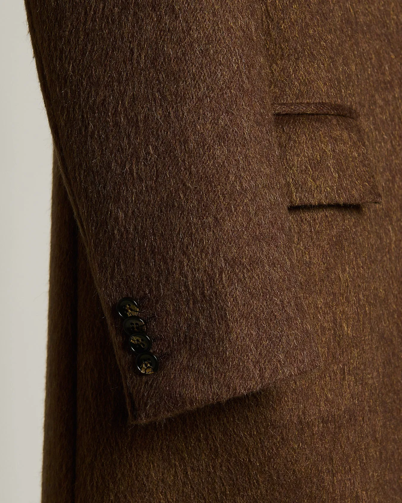 BEIGE CASHMERE-MOHAIR LONG OVERCOAT sold by Kiton product image thumbnail 3