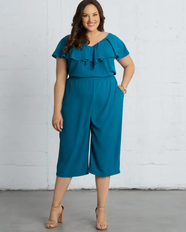 Avery Cropped Jumpsuit - Final Sale! sold by Kiyonna
