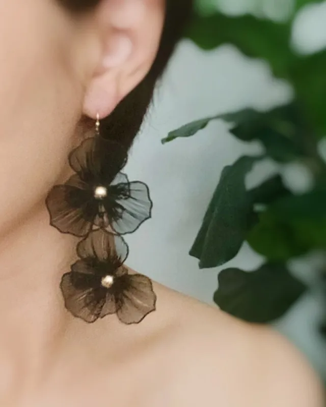 Royal Garden Double Bloom Earrings made by Kiyonna