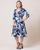 Signature Print Wrap Dress sold by Kiyonna