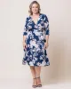 Signature Print Wrap Dress sold by Kiyonna