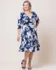 Signature Print Wrap Dress sold by Kiyonna