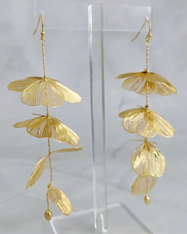 Artful Filigree Flower Drop Earrings sold by Kiyonna