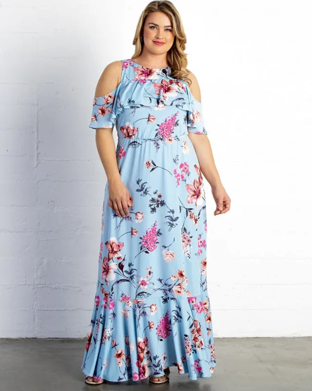 Piper Cold Shoulder Maxi Dress - Final Sale! sold by Kiyonna