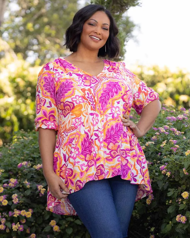 Oasis Flowy Swing Tunic Top - Sale! sold by Kiyonna
