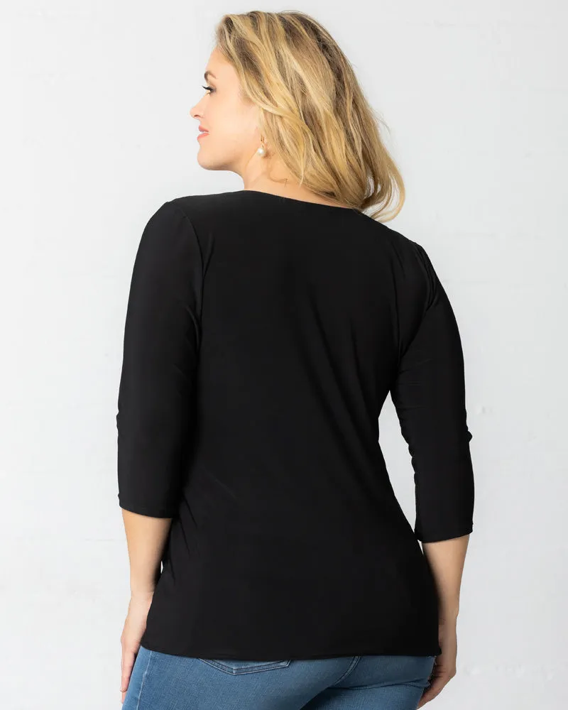 Femme Fatale Faux Wrap Top sold by Kiyonna product image thumbnail 4