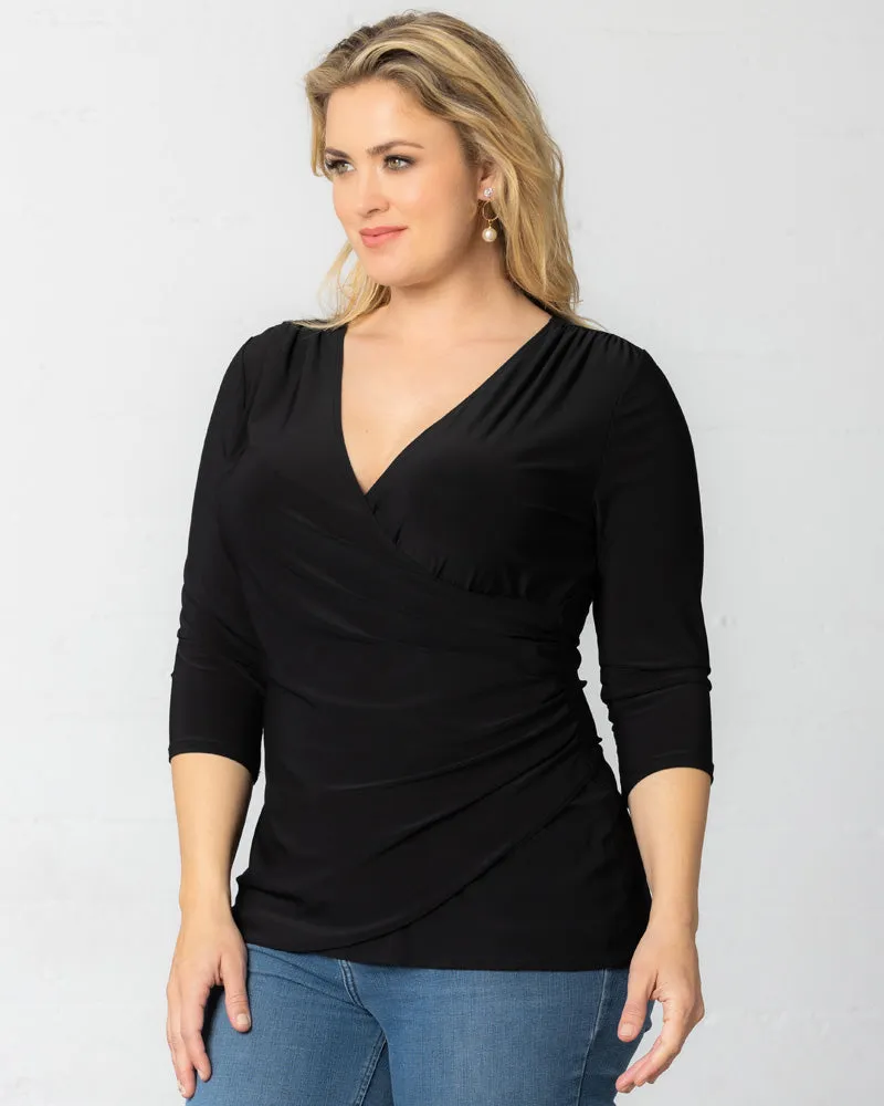 Femme Fatale Faux Wrap Top sold by Kiyonna product image thumbnail 3