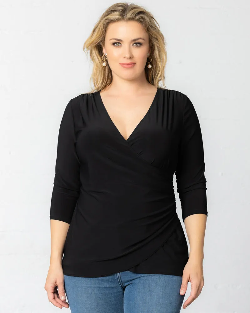 Femme Fatale Faux Wrap Top sold by Kiyonna product image thumbnail 2
