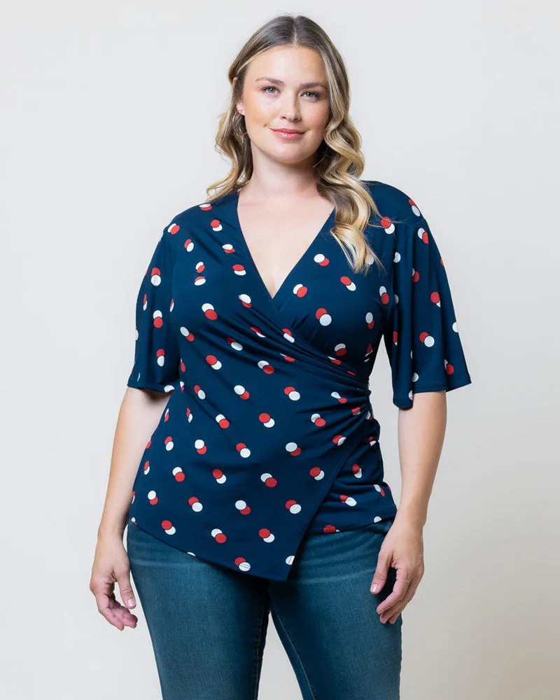 Stella Faux Wrap Top - Sale! sold by Kiyonna