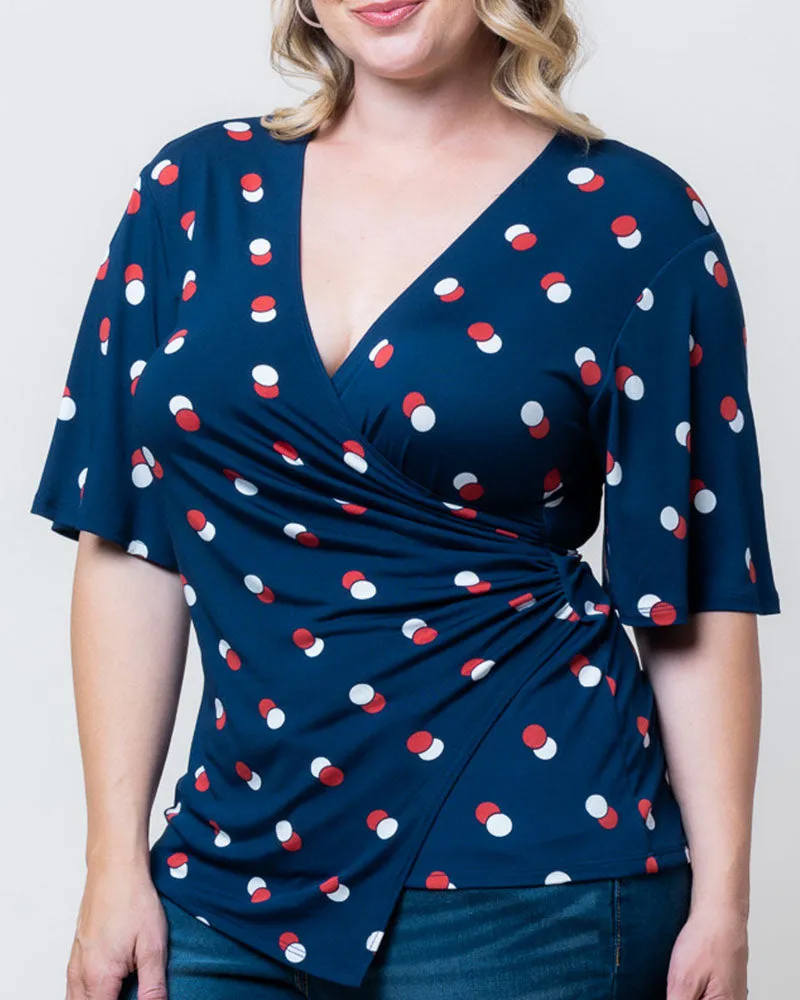 Stella Faux Wrap Top - Sale! sold by Kiyonna product image thumbnail 5