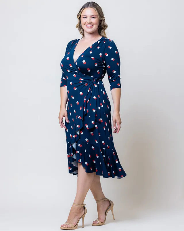 Flirty Flounce Wrap Dress - Sale! sold by Kiyonna