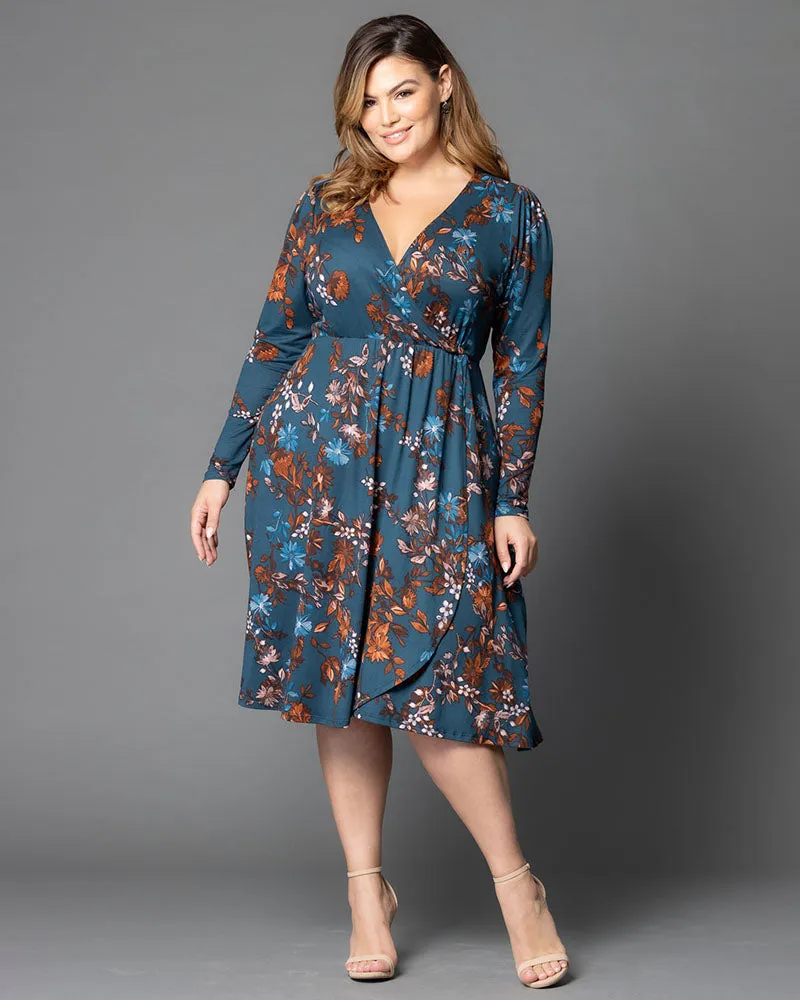 Aster Faux Wrap Dress sold by Kiyonna