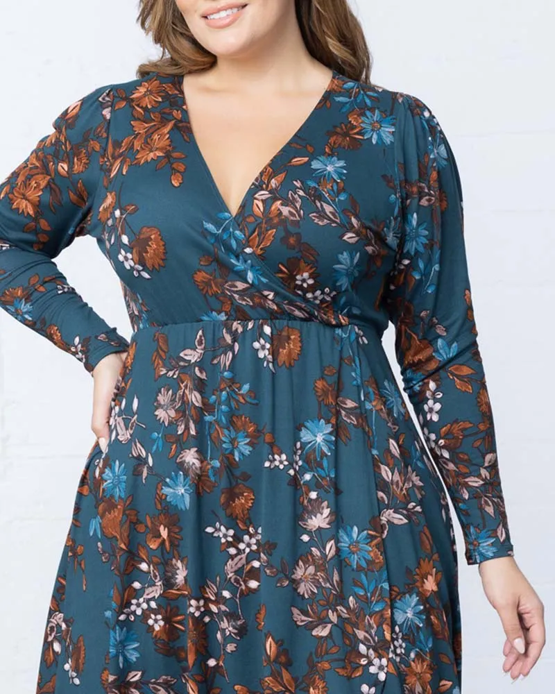 Aster Faux Wrap Dress sold by Kiyonna product image thumbnail 5