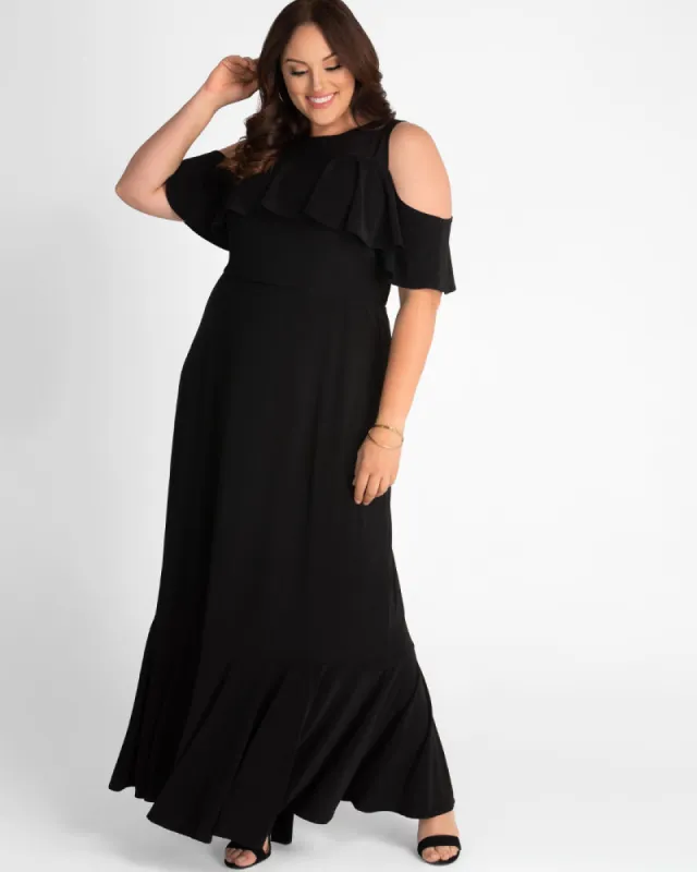 Piper Cold Shoulder Maxi Dress - Sale! sold by Kiyonna