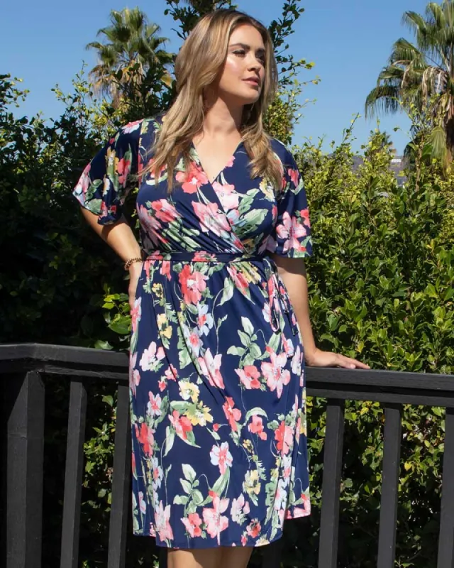 Melody Faux Wrap Dress - Sale! sold by Kiyonna