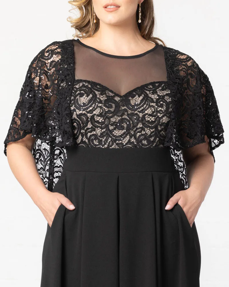 Alluring Sequins Formal Jumpsuit sold by Kiyonna product image thumbnail 5