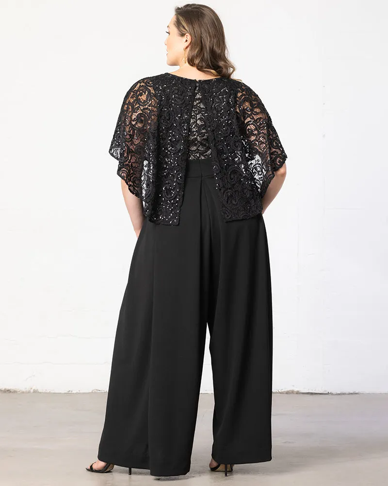 Alluring Sequins Formal Jumpsuit sold by Kiyonna product image thumbnail 4