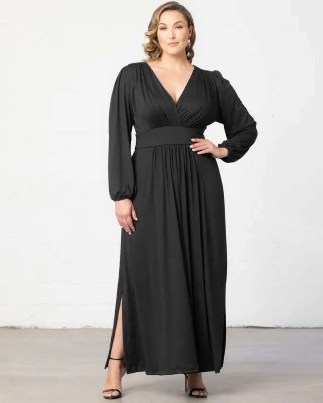 Kelsey Long Sleeve Maxi Dress sold by Kiyonna