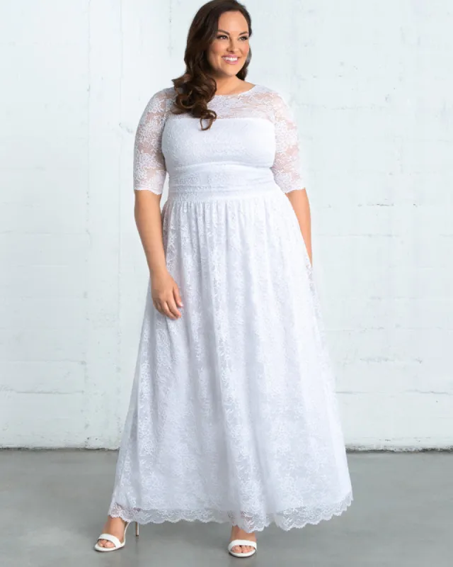 Lace Illusion Wedding Gown - Sale! made by Kiyonna