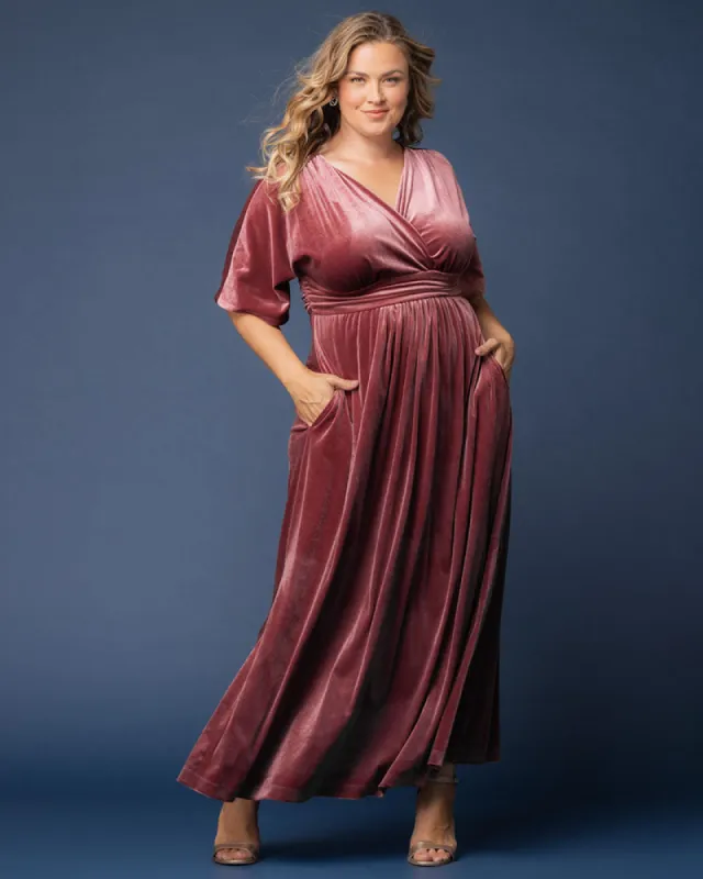 Verona Velvet Evening Gown sold by Kiyonna