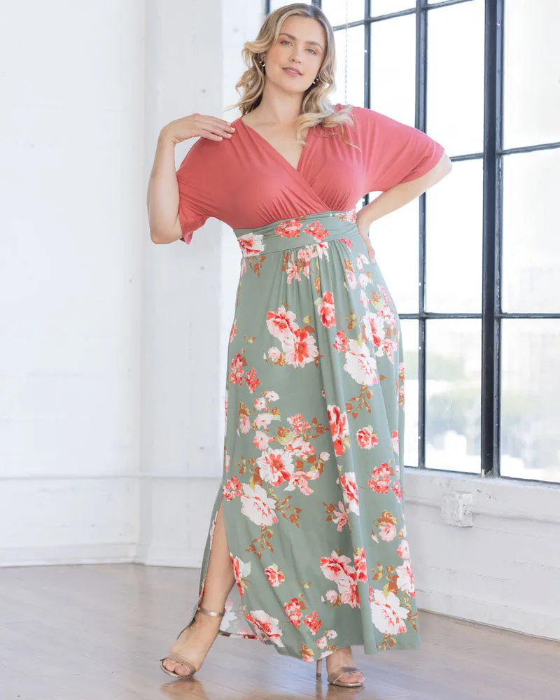 Havana Colorblocked Maxi Dress - Sale! sold by Kiyonna