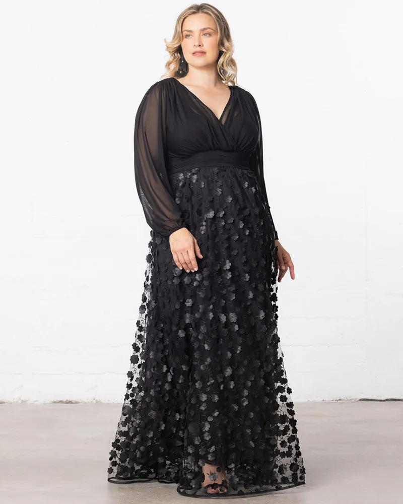 Blossoming Beauty Mesh Evening Gown sold by Kiyonna product image thumbnail 2