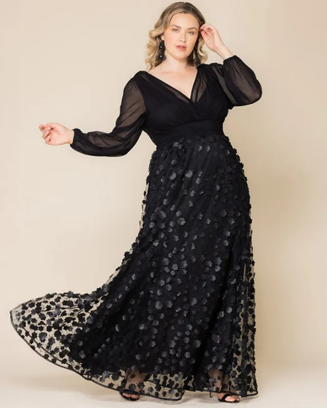 Blossoming Beauty Mesh Evening Gown made by Kiyonna