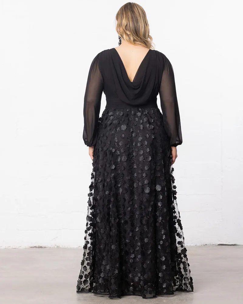 Blossoming Beauty Mesh Evening Gown sold by Kiyonna product image thumbnail 5