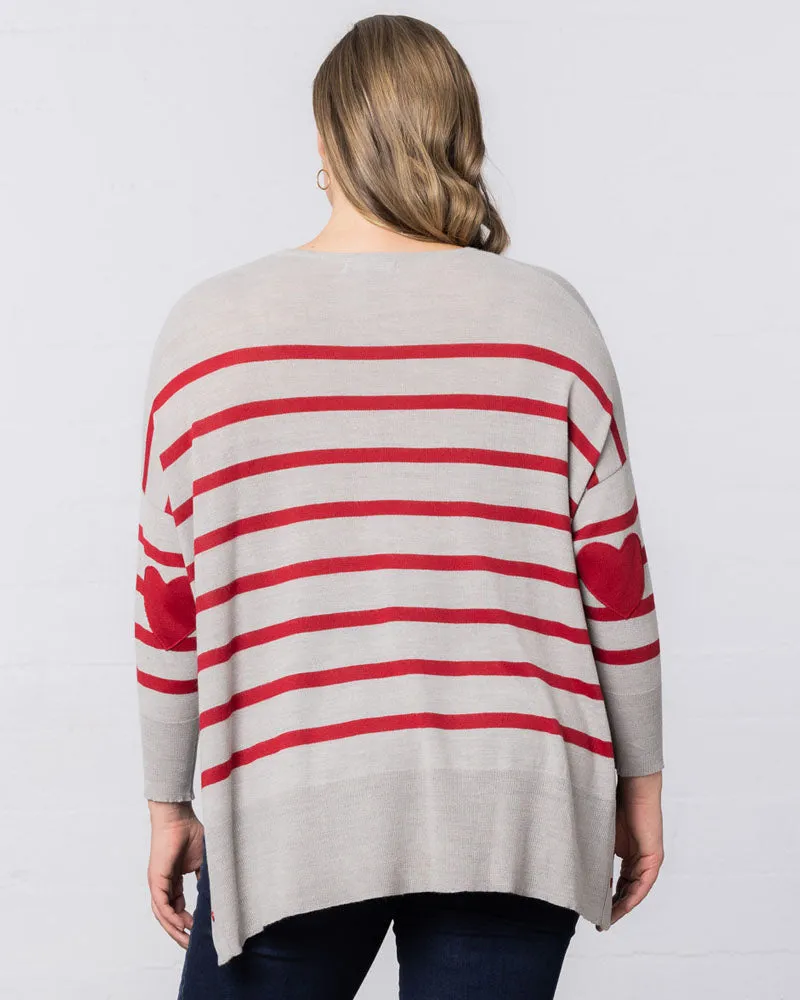 Wear Your Heart on Your Sleeve Sweater sold by Kiyonna product image thumbnail 4