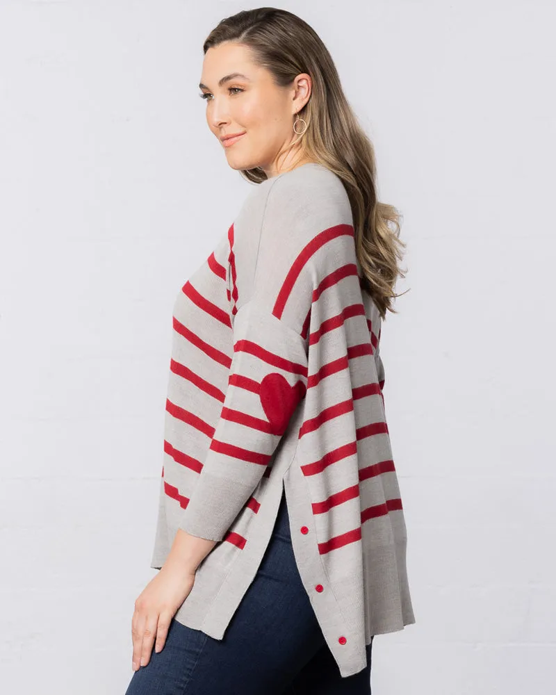 Wear Your Heart on Your Sleeve Sweater sold by Kiyonna product image thumbnail 3