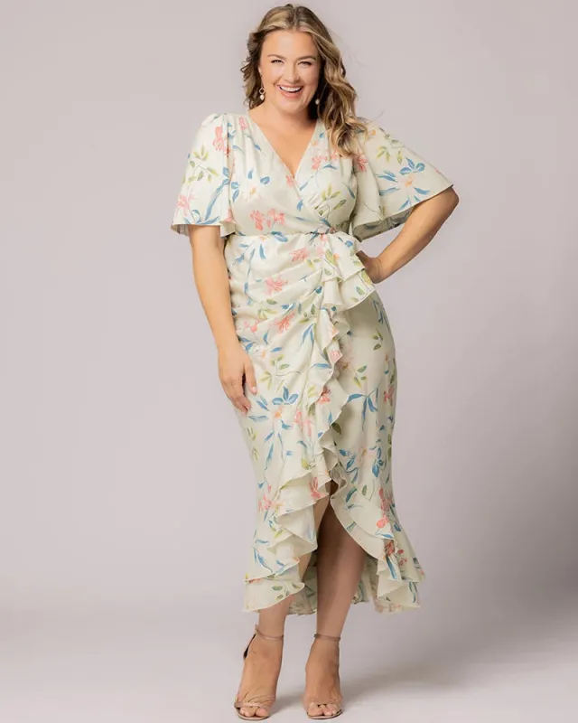 Alexandra Faux Wrap Dress sold by Kiyonna