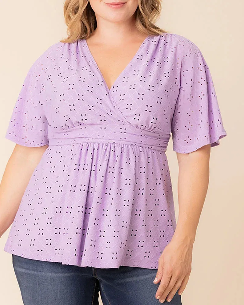 Sunny Day Eyelet Top - Sale! sold by Kiyonna product image thumbnail 4
