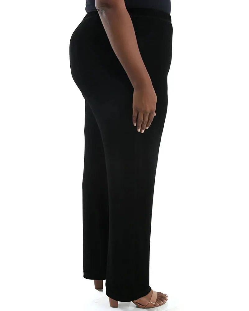 Classic Petite Pull-On Straight Leg Pants by Vikki Vi sold by Kiyonna product image thumbnail 2