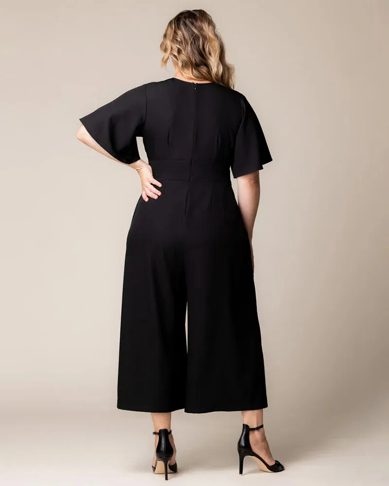 Evelyn Cropped Wide Leg Jumpsuit sold by Kiyonna product image thumbnail 4