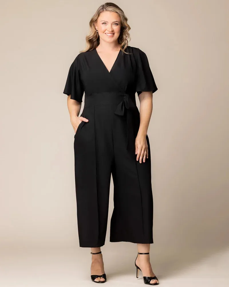 Evelyn Cropped Wide Leg Jumpsuit sold by Kiyonna product image thumbnail 2