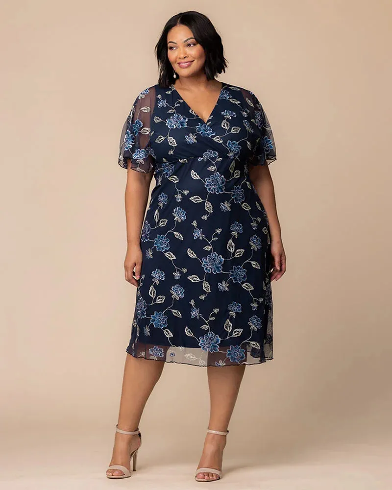Sonnet Embroidered Midi Cocktail Dress sold by Kiyonna product image thumbnail 2