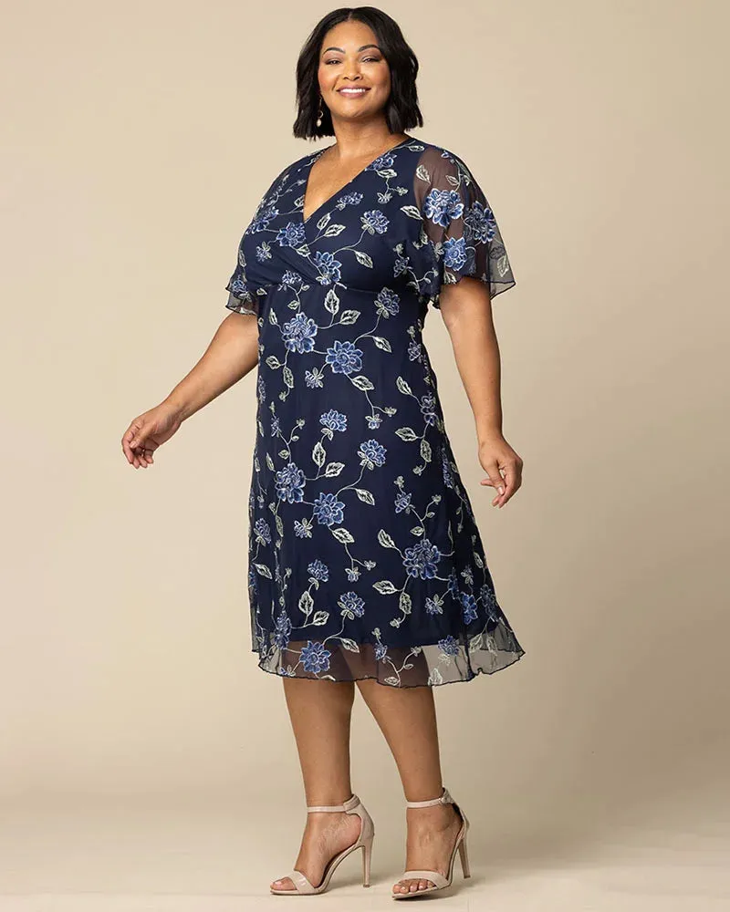 Sonnet Embroidered Midi Cocktail Dress sold by Kiyonna product image thumbnail 3
