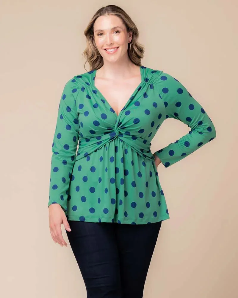 Abigail Long Sleeve Twist Top sold by Kiyonna product image thumbnail 2