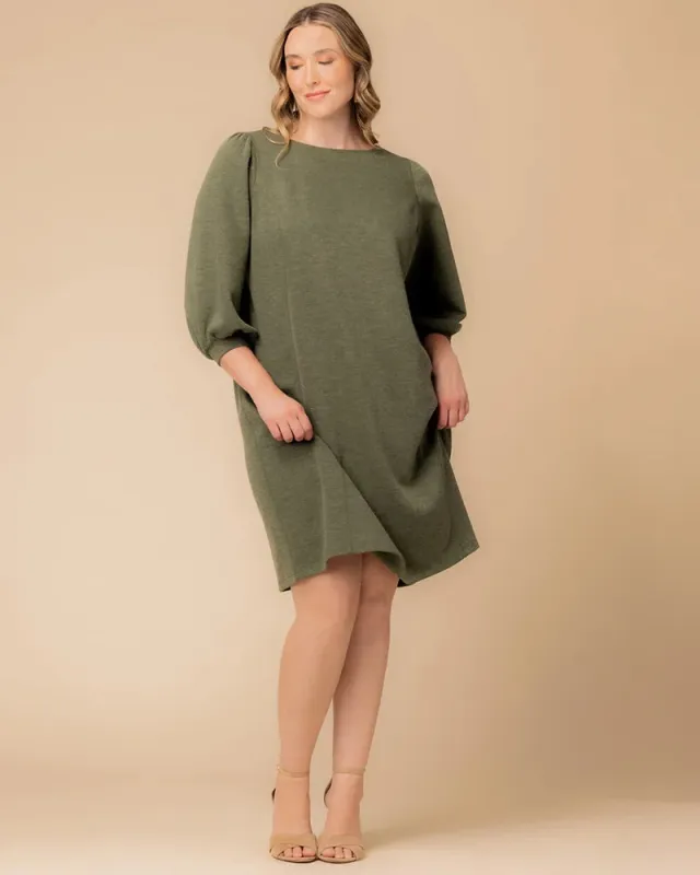 Madison Sweater Knit Shift Dress sold by Kiyonna