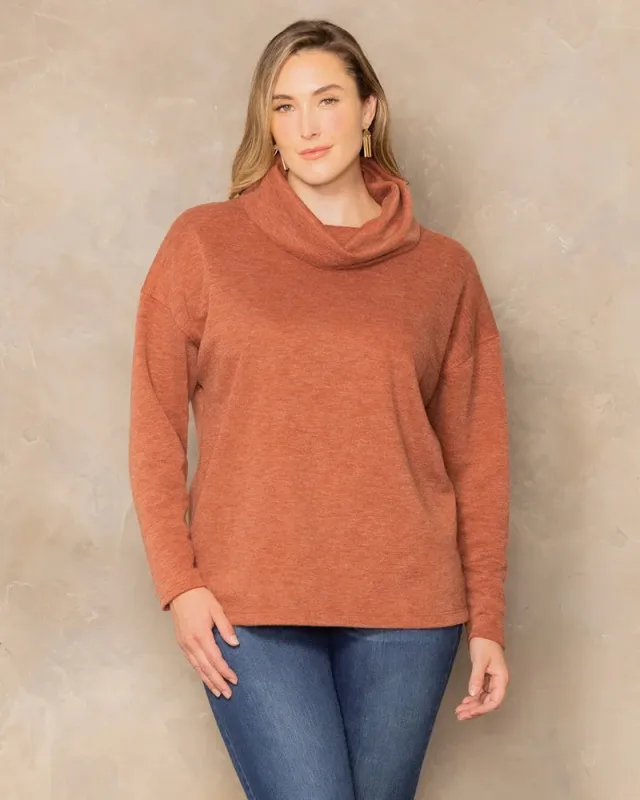 Astrid Long Sleeve Turtleneck Sweater sold by Kiyonna