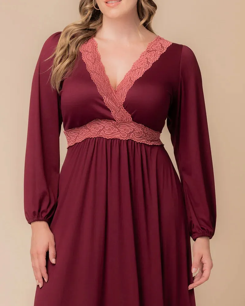 Lara Lace Trim Long Dress - Sale! sold by Kiyonna product image thumbnail 5