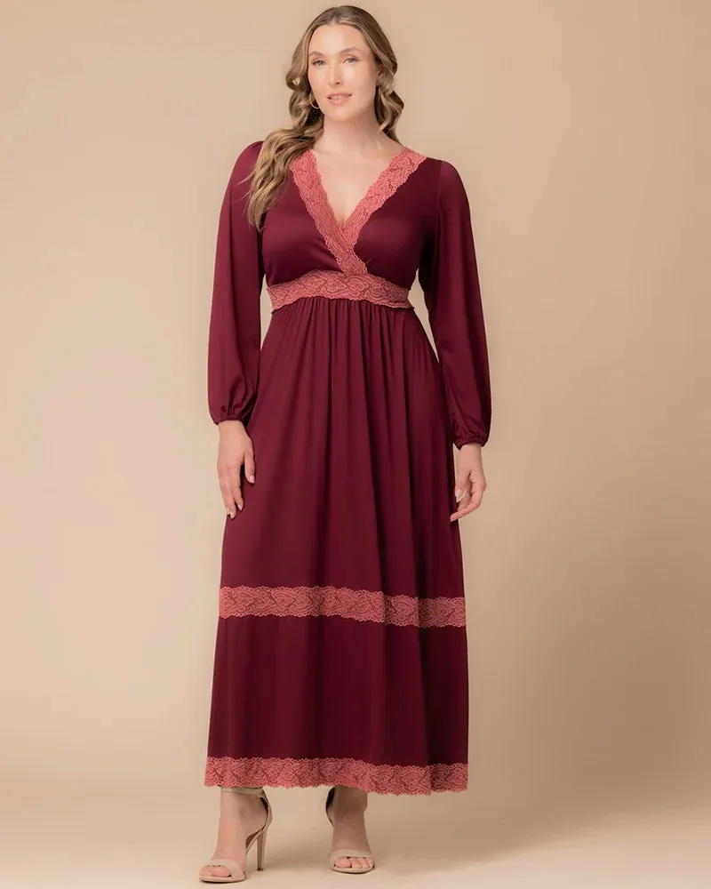 Lara Lace Trim Long Dress - Sale! sold by Kiyonna product image thumbnail 2