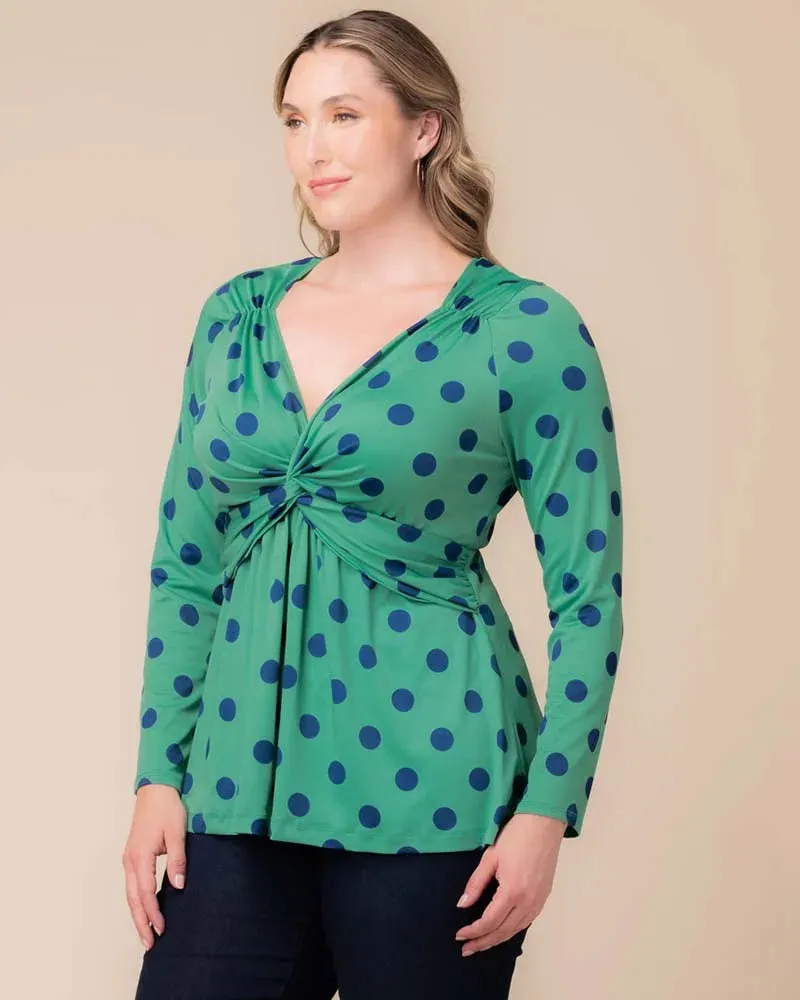 Abigail Long Sleeve Twist Top – Sale! sold by Kiyonna product image thumbnail 3