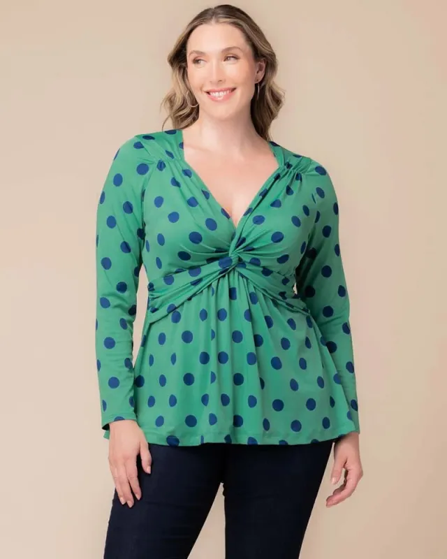 Abigail Long Sleeve Twist Top – Sale! sold by Kiyonna