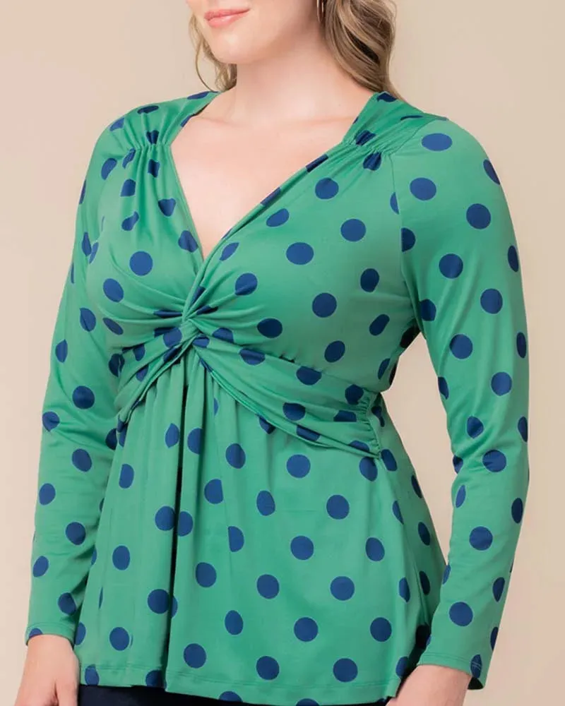 Abigail Long Sleeve Twist Top – Sale! sold by Kiyonna product image thumbnail 5