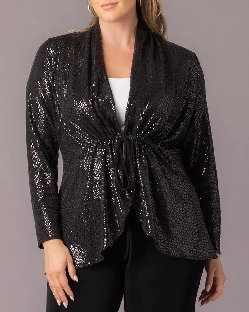 Glitz and Glam Sequin Cardigan sold by Kiyonna product image thumbnail 3
