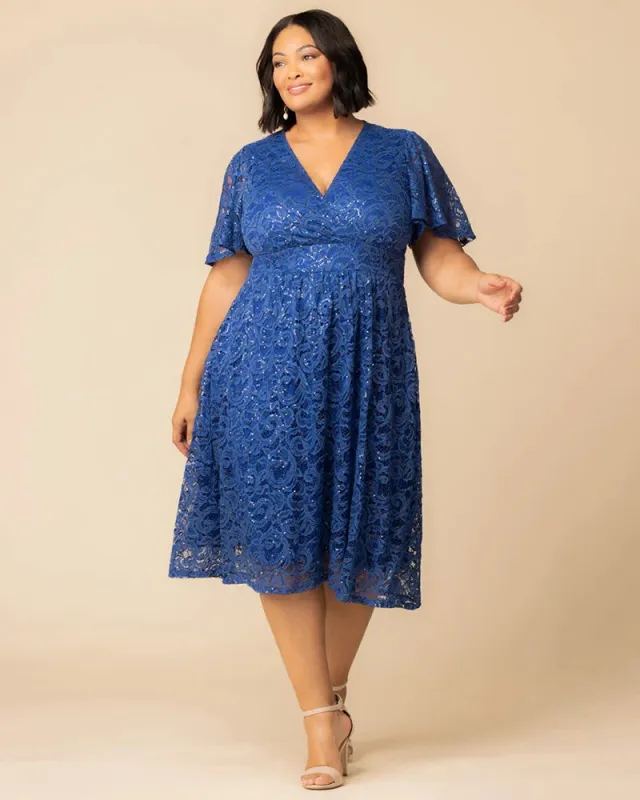 Starry Sequined Lace Cocktail Dress - Sale! made by Kiyonna