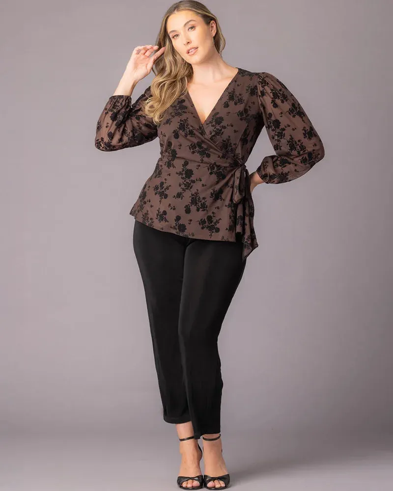 Alissa Long Sleeve Wrap Top sold by Kiyonna product image thumbnail 4