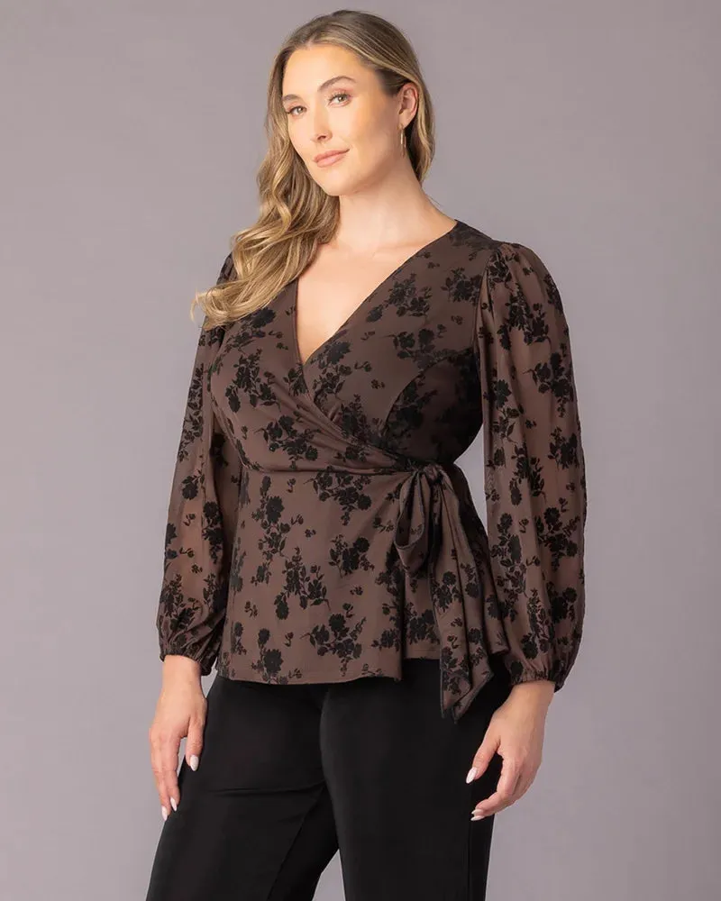 Alissa Long Sleeve Wrap Top sold by Kiyonna product image thumbnail 2