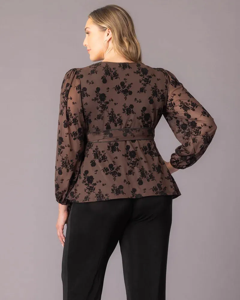 Alissa Long Sleeve Wrap Top sold by Kiyonna product image thumbnail 3